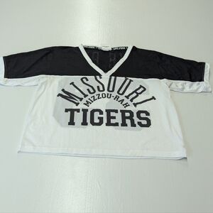 Victoria's Secret Pink Missouri Tigers Mesh Crop Size Small Black/White